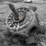 Wreckage of crashed B24 Liberator on Mill Hill, Derbyshire